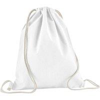 Westford Mill Men's Cotton Drawstring Bag in White