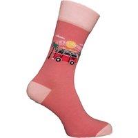 Simply Essentials Men's Toys Campervan Socks in Pink | Size: 6-11