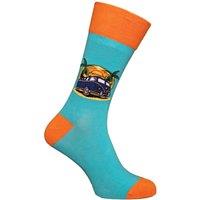 Simply Essentials Men's Toys Campervan Socks in Bright Blue | Size: 6-11