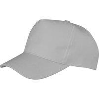 Result Men's Boston 5 Panel Polycotton Baseball Cap in Mid Grey