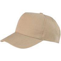 Result Men's Boston 5 Panel Polycotton Baseball Cap in Khaki