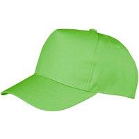 Result Men's Boston 5 Panel Polycotton Baseball Cap in Lime