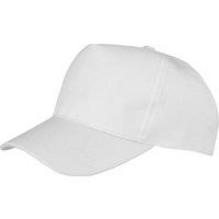 Result Men's Boston 5 Panel Polycotton Baseball Cap in White