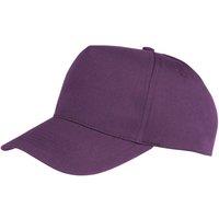 Result Men's Boston 5 Panel Polycotton Baseball Cap in Purple