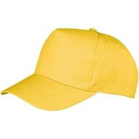Result Men's Boston 5 Panel Polycotton Baseball Cap in Yellow