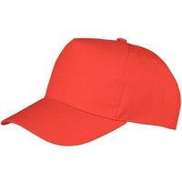 Result Men's Boston 5 Panel Polycotton Baseball Cap in Red