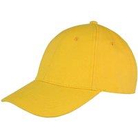 Result Men's Memphis 6 Panel Brushed Cotton Low Profile Baseball Cap in Yellow