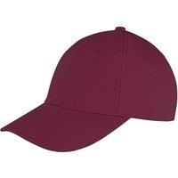 Result Men's Memphis 6 Panel Brushed Cotton Low Profile Baseball Cap in Burgundy