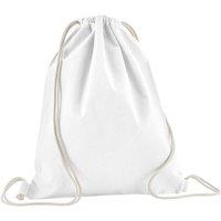 Westford Mill Men's Cotton Drawstring Bag in White