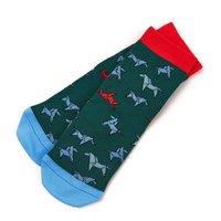 Tikaboo Men's Children Horse Bamboo Ankle Socks in Green