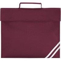 Quadra Men's Classic Book Bag in Burgundy