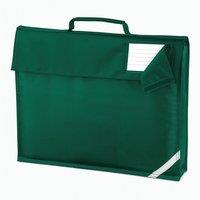 Quadra Men's Reflective Tape Book Bag in Bottle Green
