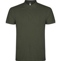 ROLY Men's Star Short-Sleeved Polo Shirt in Dark Green | Size: Medium
