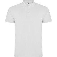 ROLY Men's Star Short-Sleeved Polo Shirt in White | Size: 3XL