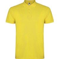 ROLY Men's Star Short-Sleeved Polo Shirt in Yellow | Size: XL