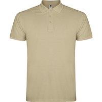 ROLY Men's Star Short-Sleeved Polo Shirt in Light Sand | Size: Medium