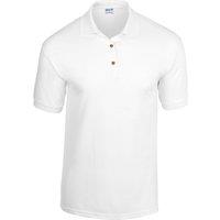 Gildan Men's Knitted Dryblend Jersey Polo Shirt in White | Size: Large