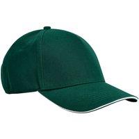 Beechfield Men's Classic Cotton Sandwich Peak Cap in Bottle Green