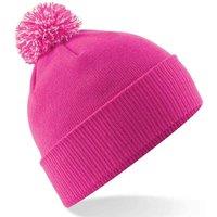 Beechfield Men's Two Tone Cuffed Orange Beanie in Fuchsia
