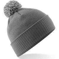 Beechfield Men's Two Tone Cuffed Orange Beanie in Grey