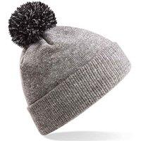 Beechfield Men's Two Tone Cuffed Orange Beanie in Mid Grey