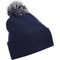 Beechfield Men's Two Tone Cuffed Orange Beanie in Navy