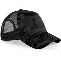 Beechfield Men's Camo Snapback Trucker Cap in Midnight