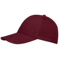 SOL'S Men's Buffalo 6 Panel Baseball Cap in Burgundy