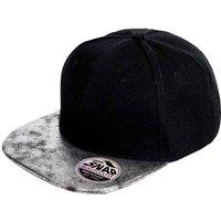 Result Men's Bronx Glitter Flat Peak Snapback Cap in Dark Grey