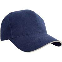 Result Men's Pro Style Heavy Cotton Sandwich Peak Baseball Cap in Navy