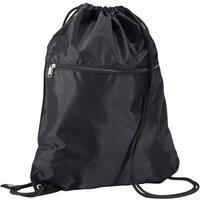 Quadra Men's Premium Drawstring Bag in Black