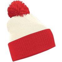 Beechfield Men's Snowstar Two Tone Beanie in Off-White
