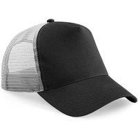 Beechfield Men's Snapback Trucker Cap in True Black
