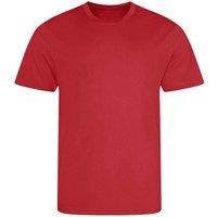 AWDis Cool Men's Plain Burnt Orange T-Shirt in Red | Size: XS