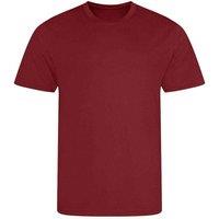AWDis Cool Men's Plain Burnt Orange T-Shirt in Crimson | Size: Medium
