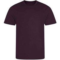 AWDis Cool Men's Plain Burnt Orange T-Shirt in Plum | Size: Small