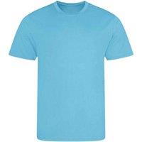 AWDis Cool Men's Plain Burnt Orange T-Shirt in Mid Blue | Size: 2XL