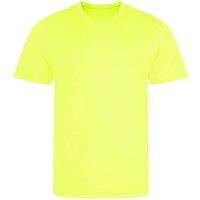 AWDis Cool Men's Plain Light Brown T-Shirt in Bright Yellow | Size: XL
