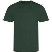 AWDis Cool Men's Plain Light Brown T-Shirt in Bottle Green | Size: XL