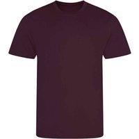 AWDis Cool Men's Plain Light Brown T-Shirt in Burgundy | Size: XL