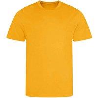 AWDis Cool Men's Plain Light Brown T-Shirt in Gold | Size: 2XL