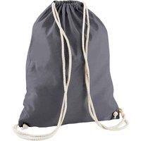 Westford Mill Men's Cotton Drawstring Bag in Mid Grey
