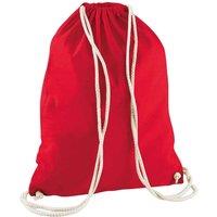 Westford Mill Men's Cotton Drawstring Bag in Red