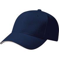 Beechfield Men's Pro-Style Heavy Brushed Cotton Baseball Cap in Navy