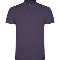 ROLY Men's Star Short-Sleeved Polo Shirt in Lilac | Size: Small