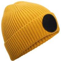 Beechfield Men's Fashion Circular Patch Beanie in Mustard