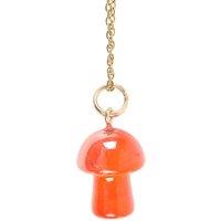 Something Different Men's Aura Crystal Mushroom Necklace & Card in Orange