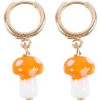 Something Different Men's Mushroom Dangle Earrings Pack of 2 in Orange