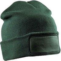 Result Men's Printers Double Knit Beanie in Bottle Green