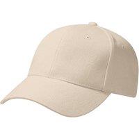 Beechfield Men's Pro-Style Heavy Brushed Cotton Baseball Cap in Stone